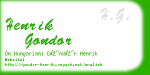 henrik gondor business card