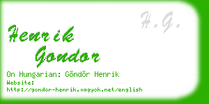henrik gondor business card